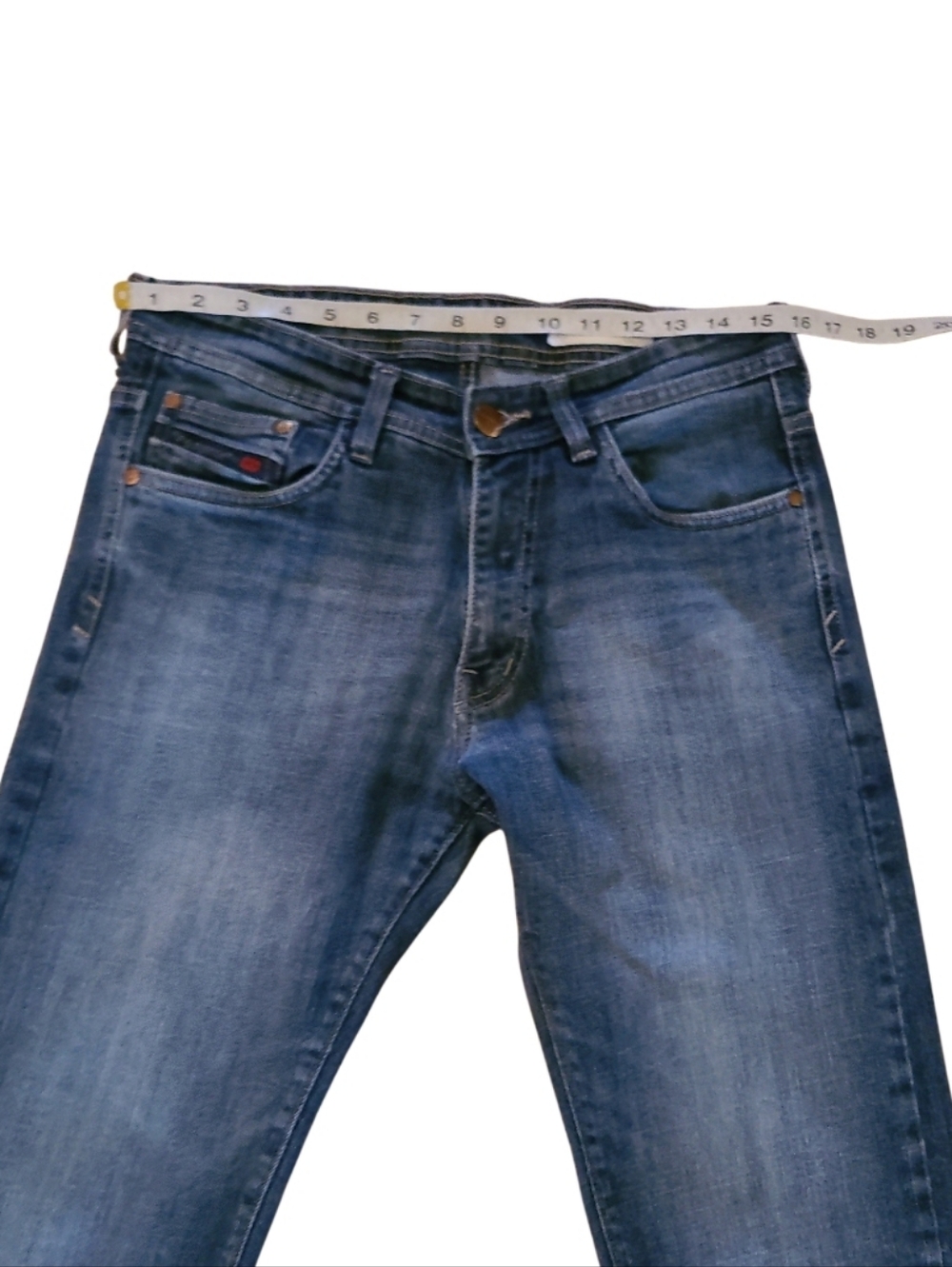 Diesel Co D-Strukt Slim Straight Leg Jeans Medium Dark Wash Fade Made In Italy - Picture 14 of 16
